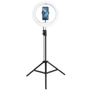 Držák Selfie LED kruhové světlo 13" + Tripod stativ teleskopický černý