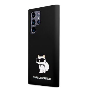 Pouzdro Karl Lagerfeld Liquid Silicone Choupette NFT Samsung Galaxy S23 Ultra černé