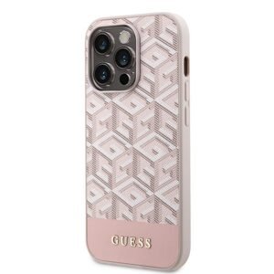 Pouzdro Guess PU G Cube MagSafe zadní kryt pro Apple iPhone 14 PRO Pink