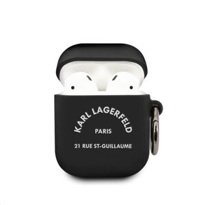 Pouzdro Karl Lagerfeld Rue St Guillaume pro Apple Airpods 1/2 Black
