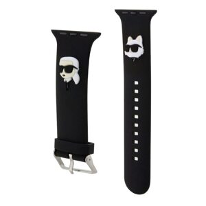 Hodinky Karl Lagerfeld Karl and Choupette Head NFT řemínek pro Apple Watch 42/44/45/49 Black