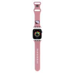 Hodinky Hello Kitty Liquid Silicone Kitty Head Logo řemínek pro Apple Watch 38/40mm Pink
