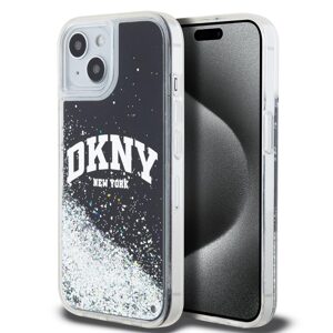 Pouzdro DKNY Liquid Glitter Arch Logo zadní kryt Apple iPhone 11 Black