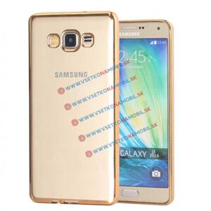 Silikonový obal Samsung Galaxy J3 2016 METALLIC zlatý