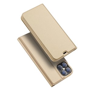DUX Peňaženkový kryt Apple iPhone 12 Pro Max zlatý