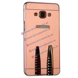 Ochranný zrcadlový obal Samsung Galaxy J3 2016 růžový (metallic)
