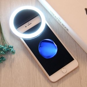 SELFIE RING Univerzální LED světlo na telefon černé - ZÁNOVNÍ