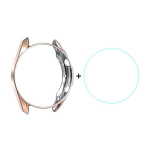 ENKAY Obal s tvrzeným sklem pro Samsung Galaxy Watch 3 41mm růžovozlatých