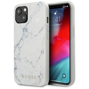 GUESS MARBLE Ochranný obal Apple iPhone 13 mini bílý