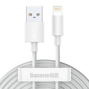 BASEUS 2x Lightning kabel 1.5m bílý