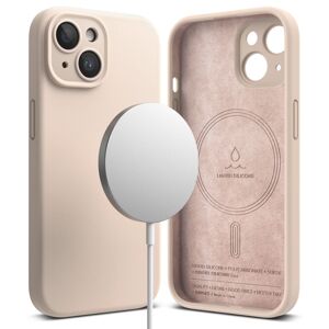 RING KE SILICONE MAGSAFE Ochranný kryt Apple i Phone 15 PINK SAND
