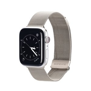 DUX MILANESE Kovový řemínek pro Apple Watch SE / SE 2022 / SE 2023 (44mm) béžový