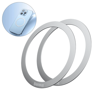 BASEUS HALO 2x Magnetický kroužek stříbrný
