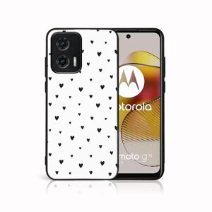 MY ART Ochranný kryt pre Motorola Moto G73 5G BLACK HEARTS (167)