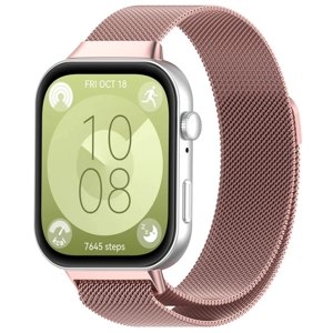 MILANESE Kovový řemínek pro Huawei Watch Fit 3 růžový
