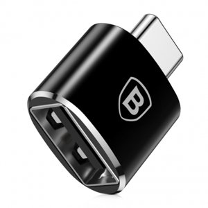 Baseus adaptér USB / USB Type-C OTG, černý (CATOTG-01)