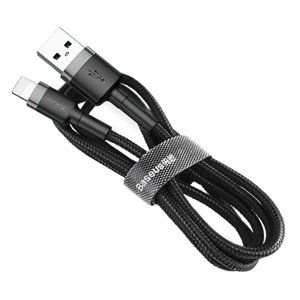 Baseus Cafule kabel USB / Lightning QC 3.0 2.4A 1m, černý/sivý (CALKLF-BG1)