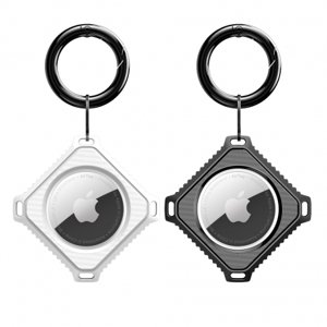 Dux Ducis Key Ring 2x kryt na Apple AirTag, bílý/černý