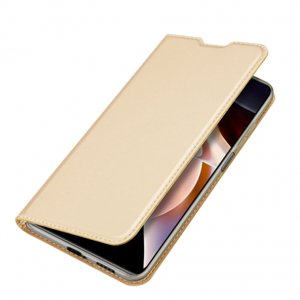 Dux Ducis Skin Pro knížkové kožené pouzdro na Poco M4 Pro 5G, zlaté