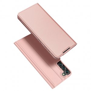DUX DUCIS Skin Pro knížkové kožené pouzdro na Samsung Galaxy S22 Plus, růžové