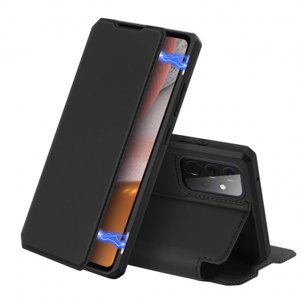 DUX DUCIS Skin X knížkové kožené pouzdro na Samsung Galaxy A72 4G, černé