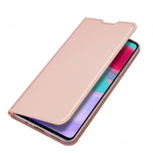 DUX DUCIS Skin Pro knížkové kožené pouzdro na Samsung Galaxy A52 5G / A52 4G, růžové