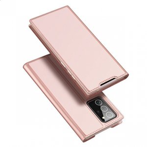 DUX DUCIS Skin X knížkové kožené pouzdro na Samsung Galaxy Note 20 Ultra, růžové