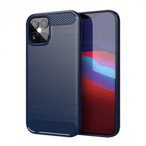 MG Carbon Case Flexible silikonový kryt na iPhone 12 Pro Max, modrý