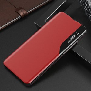 MG Eco Leather View knížkové pouzdro na Samsung Galaxy A22 4G, červené