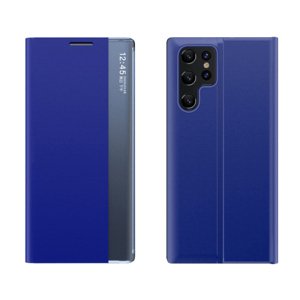 MG Sleep Case knížkové pouzdro na Samsung Galaxy S22 Ultra, modré