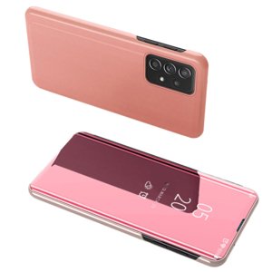 MG Clear View knížkové pouzdro na Samsung Galaxy A73, růžové