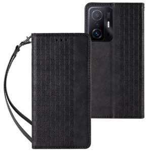 MG Magnet Strap knížkové kožené pouzdro na Samsung Galaxy A52 5G, černé