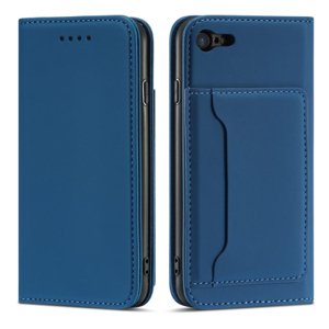 MG Magnet Card knížkové kožené pouzdro na iPhone 7 / 8 / SE 2022 / SE 2020, modré
