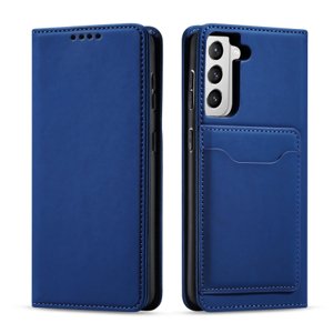 MG Magnet Card knížkové kožené pouzdro na Samsung Galaxy S22, modré