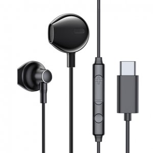 Joyroom JR-EC03 sluchátka do uší USB-C, černé (JR-EC03 Black)