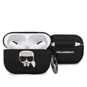 Karl Lagerfeld Silicone Ikonik pouzdro na AirPods Pro, černé (KLACAPSILGLBK)