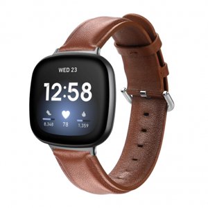 BStrap Leather Lux řemínek na Fitbit Versa 3, brown (SFI012C03)