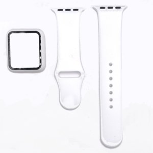 BStrap Silicone řemínek s pouzdrem na Apple Watch 38mm, white (SAP012C02)
