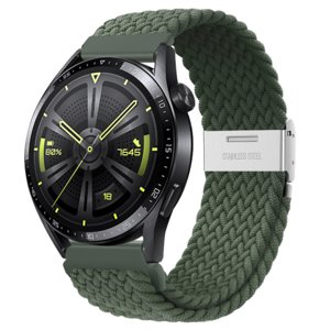BStrap Elastic Nylon 2 řemínek na Samsung Galaxy Watch 3 41mm, olive green (SSG026C0501)