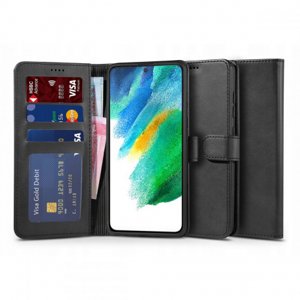 Tech-Protect Wallet knížkové pouzdro na Samsung Galaxy S21 FE, černé