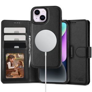 Tech-Protect Wallet MagSafe knížkové pouzdro na iPhone 15, černé