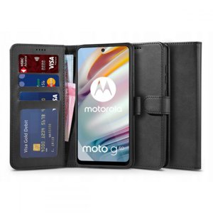 Tech-Protect Wallet knížkové pouzdro na Motorola Moto G60, černé