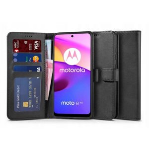 Tech-Protect Wallet knížkové pouzdro na Motorola Moto E20 / E30 / E40, černé