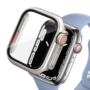 Tech-Protect Defense 360 pouzdro s ochranným sklem na Apple Watch 7/8/9 45mm, titanium