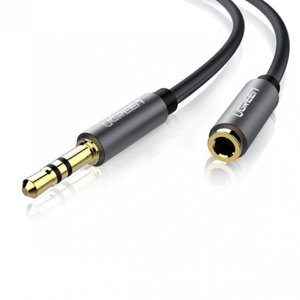 Ugreen AV118 prodlužovací audio kabel 3.5mm mini jack 2m, M/F, černý (10594)
