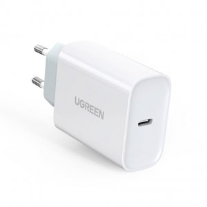 Ugreen Fast síťová nabíječka USB-C PD QC 4.0 30W, bíla (70161)