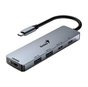 Genius hub UH-500 USB-C na HDMI 2x USB3.0 USB-C 100W PD šedý; 31240003400