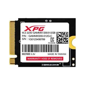 ADATA XPG GAMMIX S55 512GB SSD M.2 NVMe Černá 5R; SGAMMIXS55-512G-C