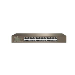 Tenda TEG1024D - 24-port Gigabit Ethernet Switch, 10/100/1000 Mbps, Fanless, Rackmount, Kov; TEG1024D