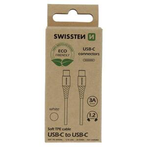 Swissten datový kabel USB-C-USB-C bílý 1,2m (eco balení); 71506301ECO